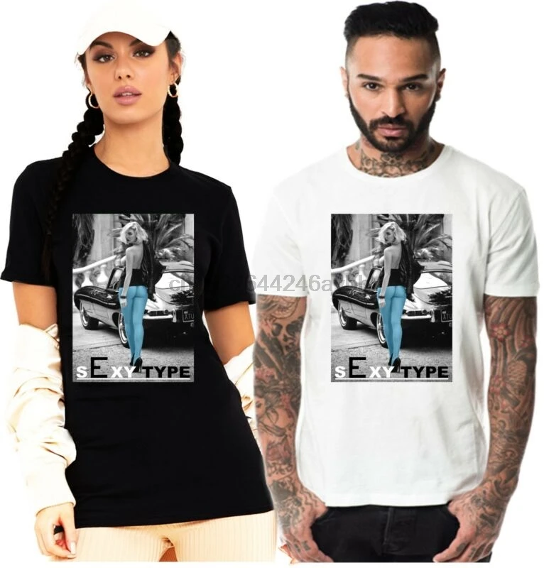Винтаж JAG Британский спортивный автомобиль PIN UP девушка футболка Классический