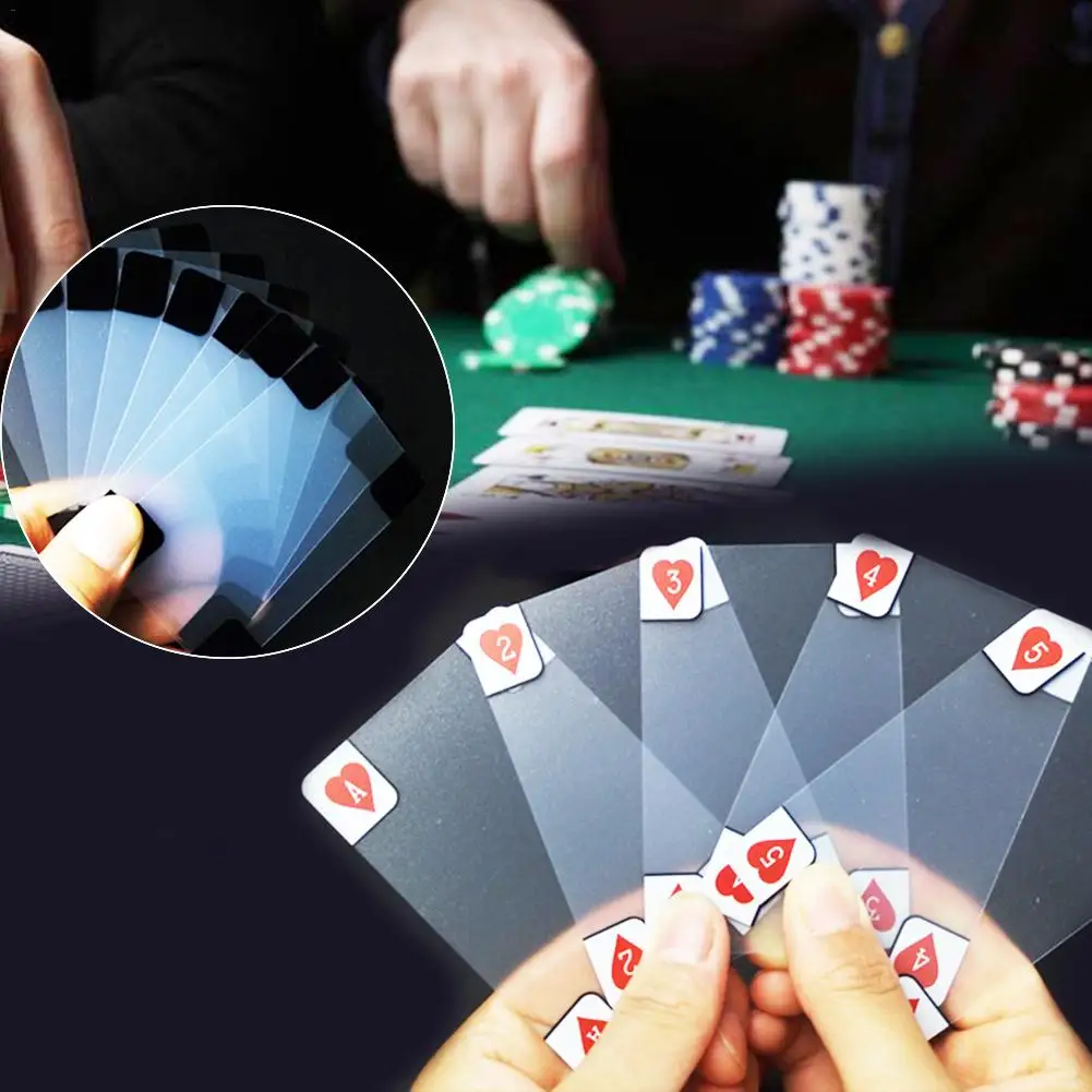 5,7*8,8 см Пластик игральных карт Творческий прозрачные Водонепроницаемый карты для покера из ПВХ комплекты Семья удовольствие от игры фокусы инструмент
