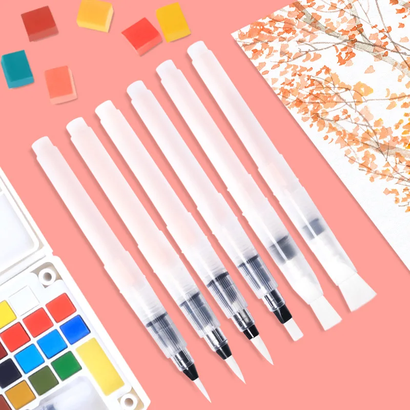 6 шт. DIY Кисти для художников авторучка набор твердых акварельных красок каллиграфия ручной работы Инструменты пластик