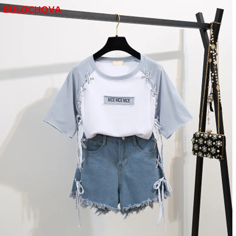 Комплект из 2 предметов Женский модная футболка с надписью для студентов топ и