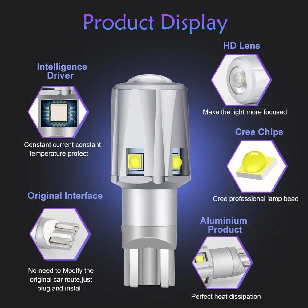 1 шт. 1800LM W16W T15 Светодиодный лампочки CANBUS OBC Error Free XBD высокой Мощность чип 921 912 светодиодный резервный свет заднего хода, сигнализирующий фонарь белого цвета