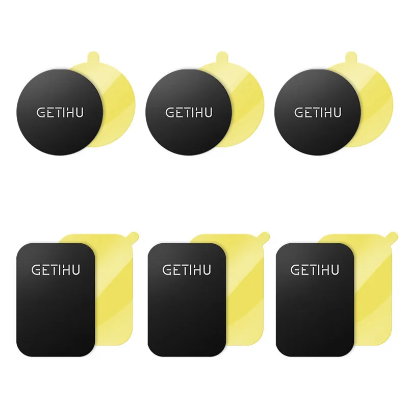 GETIHU 3 шт./лот, металлическая пластина для магнитного автомобильного держателя телефона, универсальное железо, лист, дисковая наклейка, крепление для смартфона, Магнитная подставка для мобильного телефона