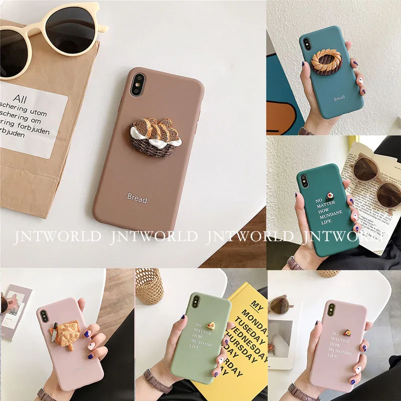 

Creative Simple English 3D Cake Bread Pattern Protective TPU Back Case Cover Shell For iPhone 6S 6 7 8 Plus X XR XS MAX
