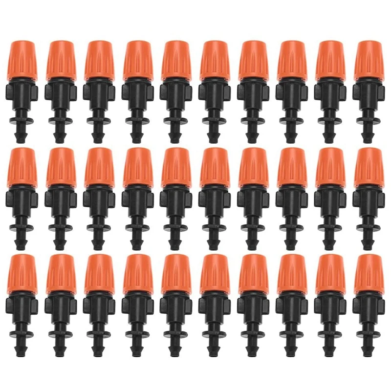 

50 Pcs Drip Irrigation Spray Nozzle, Water Spray Nozzle, Adjustable in 2 Modes: Water Mist and Water Column