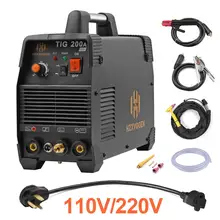 Новинка 110 В 220 В Tig сварочный аппарат 200A Arc TIG MMA 2 в 1 аргоновый Tig контроль сварочный аппарат из нержавеющей стали углеродистая сталь Технология IGBT