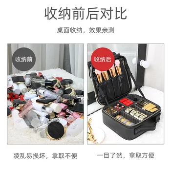 

Makeup Bag Women's Large-Capacity INS-Wind Ultra-Fire Multi-functional Portable Travel Cosmetics Storage Bag Small Number Portab