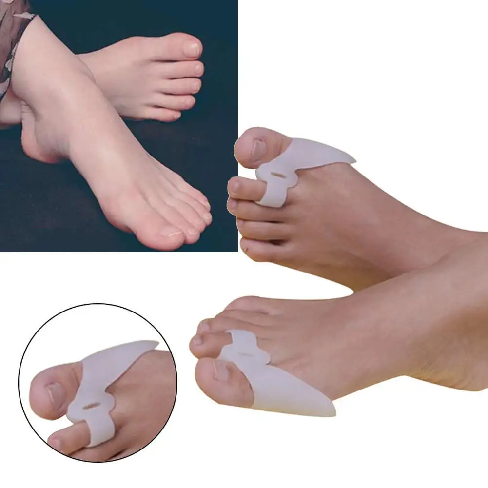 2Pcs Silicone Bunion Toes Corrector Orthotics Straightener Separator Ease Pain