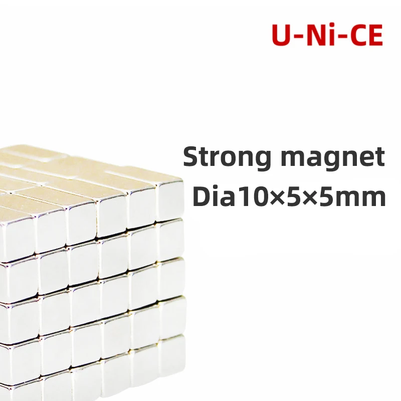 

10/20/50/100pcs 10x5x5mm N35 strong square NdFeB rare earth magnet 10 * 5 * 5mm neodymium magnets, 10mm x 5mm x 5mm