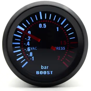 

Newest Universal 52mm Bar Blue Led Light Pressure Turbo Boost Gauge Meter DC 12V