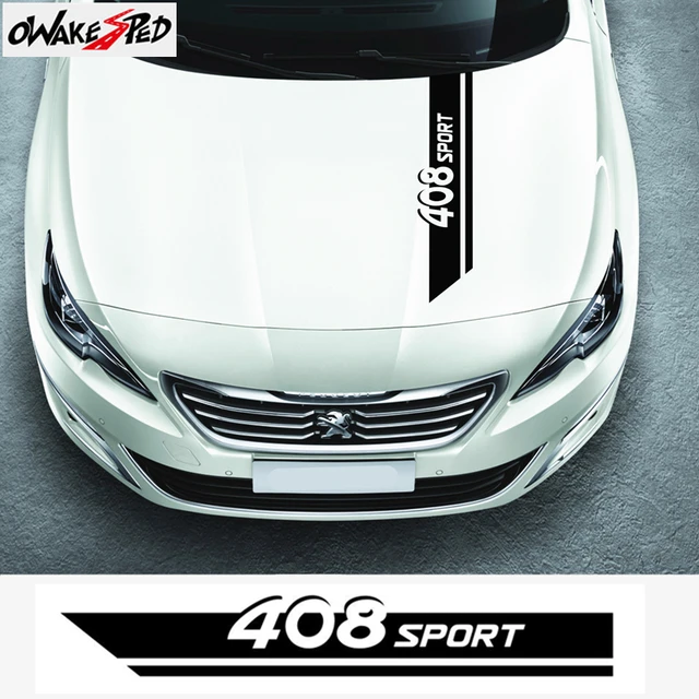 Carbon Fiber Sport Stripes For PEUGEOT 408 3-5 Doors Car Hood Bonnet  Sticker Racing Styling Auto Engine Cover Decor Vinyl Decals - AliExpress