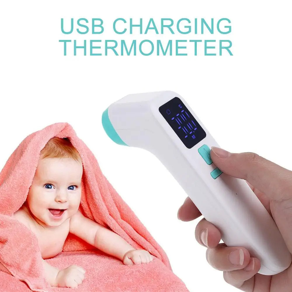 

LCD USB Charging Accessories Infrared Thermometer Forehead Thermometer Contactless Professional Household Home Body Thermometer