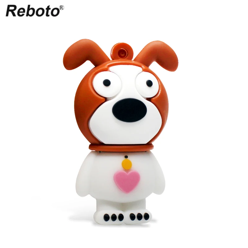 Reboto мультфильм USB флешка 4 ГБ 8 ГБ 16 ГБ 32 ГБ 64 ГБ флэш-диск милые собачки; домашние питомцы собака мини Портативная карта памяти U диск для ПК