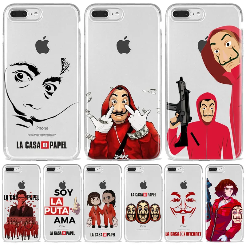 Испания ТВ деньги Heist дом бумага La Casa de papel Чехол для мобильного телефона iPhone 11 12 Ipad