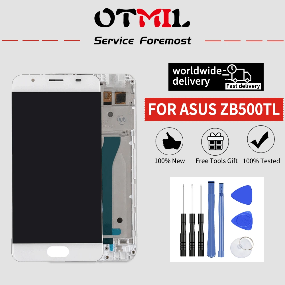 

5.5" Original LCD+Frame For ASUS ZenFone Pegasus 4A ZB500TL LCD Display Touch Screen Digitizer Replacement Parts ZB500TL X00KD