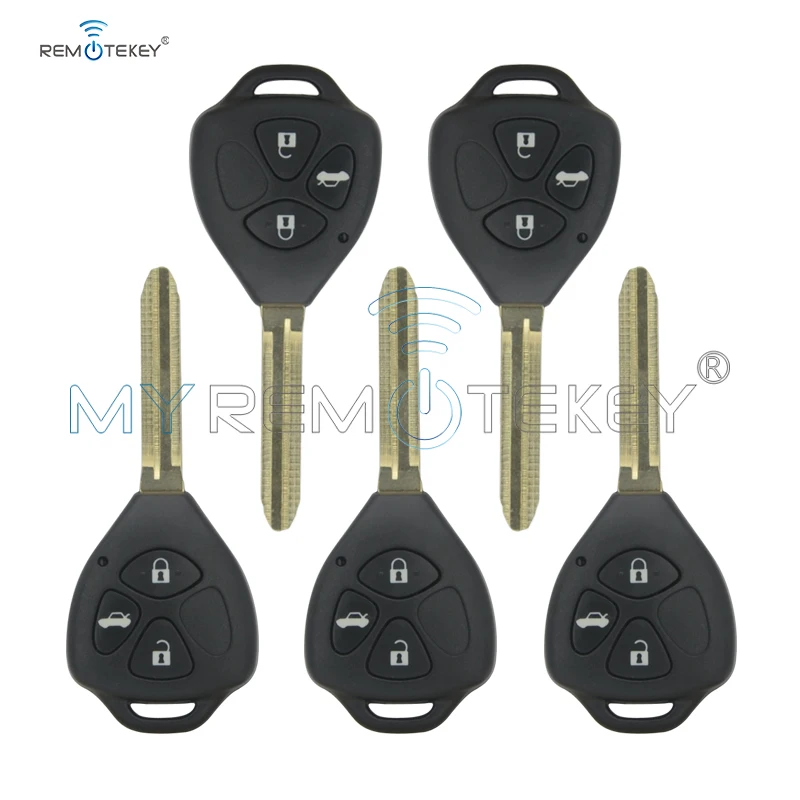 

Remtekey 5pcs 3 Buttons 434mhz TOY43 For Toyota HILUX Rav4 2006 2007 2008 2009 2010 4d67 G chip no chip optional Remote Key