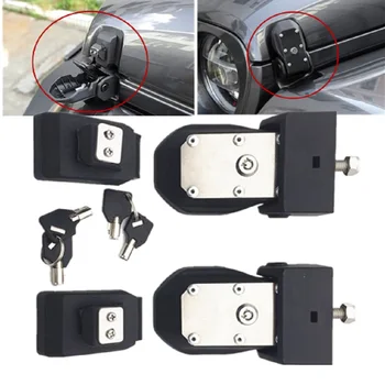 

Auto Hood Lock Latches Buckle Pins Catch with Key Fit for Jeep Wrangler JL 2018 2019