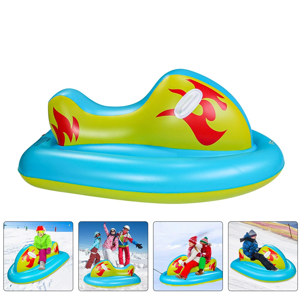 1Pc Snow Sled Winter Snow Racer Snow Rider For Kids Adults Sky Blue  Inflatable Snow Racer|Sleds & Snow Tubes| - AliExpress