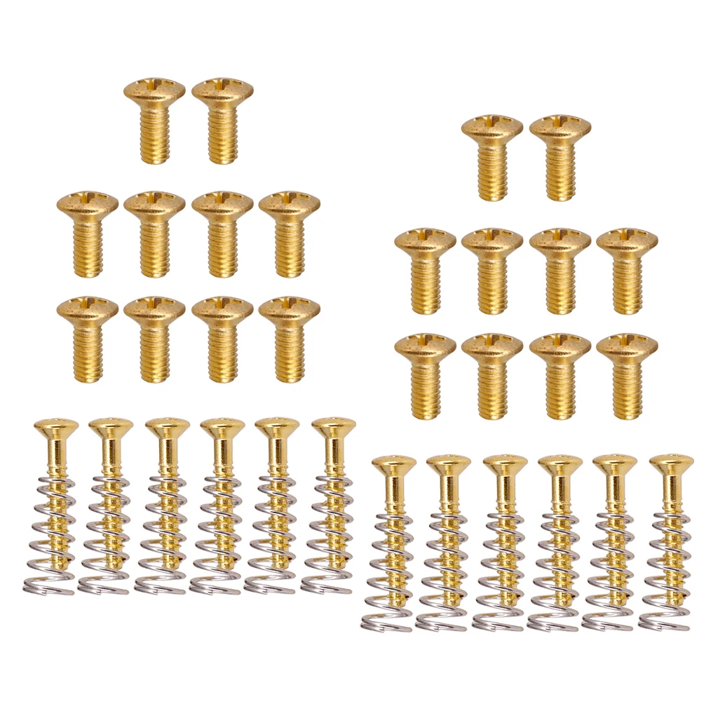 20pcs Guitar Switch Nuts+20pcs Guitar Pickup Frame Fixing Screws Springs