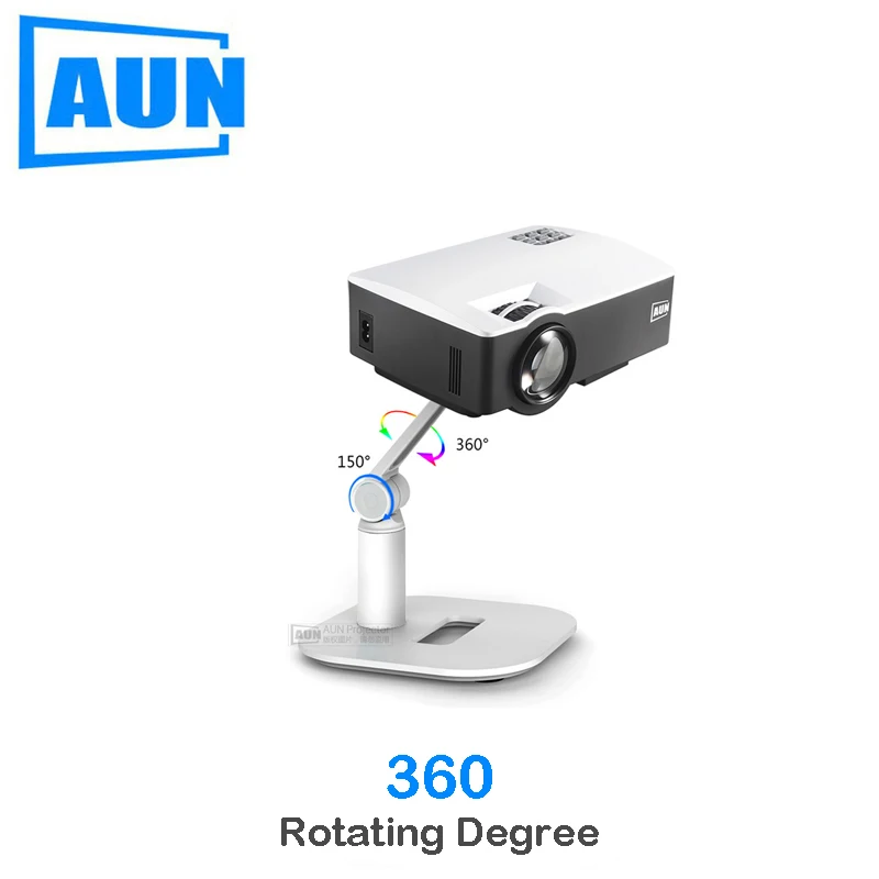 

AUN Adjustable 360 Rotating Degree Holder, Support Interface, Metal Base Projector Bracket, 1/4 Inch Screw, Double Coated