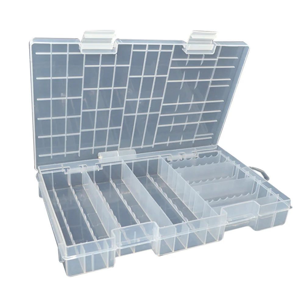 

Organizer Battery Holder Practical Plastic Case Tools Portable Transparent Container Durable Strong Storage Box Waterproof Large