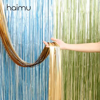 

Solid Birthday Wedding Stage Celebration Background Ribbon Curtain Wall Door Decoration Ribbons Diy Materials