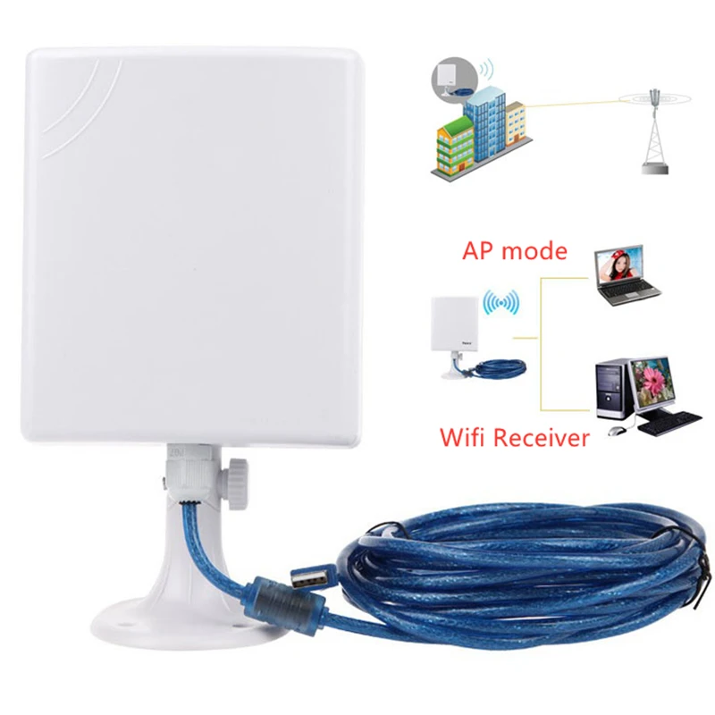 150Mbps High Gain 14dBi Antenna 5m Cable Wireless USB Adapter High Power Outdoor Waterproof Long Range Wifi Receiver up to 2.5km 150Mbps High Gain 14dBi Antenna 5m Cable Wireless USB Adapter High Power Outdoor Waterproof Long Range Wifi Receiver up to 2.5km