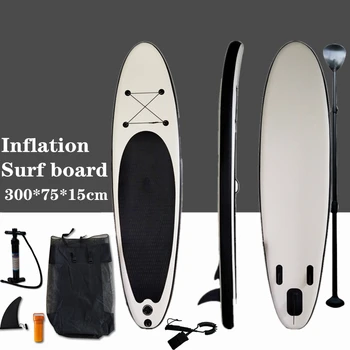 

Inflatable Stand Up Paddle Board Sup-Board Surfboard Kayak Surf set 300*75*15 ''with Backpack,leash,fins,panddle free shipping