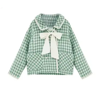 

Women Jacket Turn-Down Collar Long Sleeve Button Loose Outerwear Autumn Winter Coat