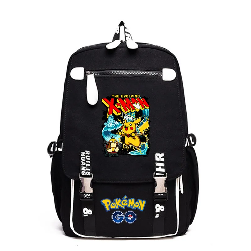 New Anime Squirtle Pikachu Charmander Gengar Boy Girl School bag Women Bagpack Teenagers Schoolbags Canvas Men Student Backpack - Цвет: 2 HL