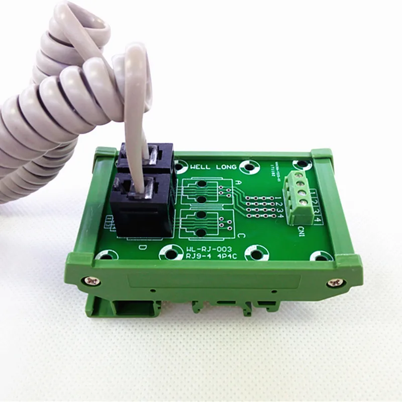 RJ9 4P4C прямоугольный домкрат 2-Way Buss Breakout Board, клеммный блок, разъем