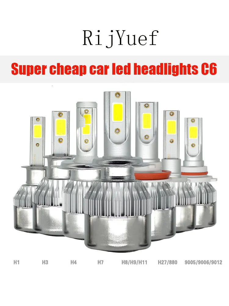 Супер дешевые автомобильные фары лампы C6 и купить оптом дешевле, соответствует автомобильных фар обновления 9006, подходят для большинства брендов