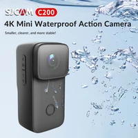 SJCAM-Cámara de acción C200 HD 4K, pantalla de 1,28 pulgadas, 5m, impermeable, bajo el agua, Control remoto, casco, grabación de vídeo, deporte profesional, Web