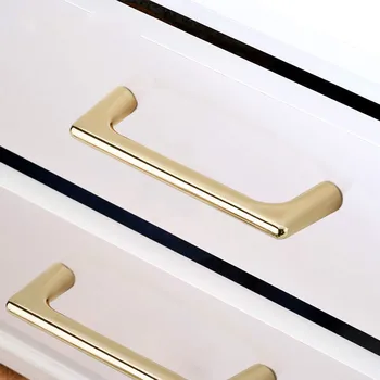 JD Modern Minimalist Cabinet Knobs And Handles European Rose Gold Drawer Wardrobe Door Kitchen Handle Furniture Hardware