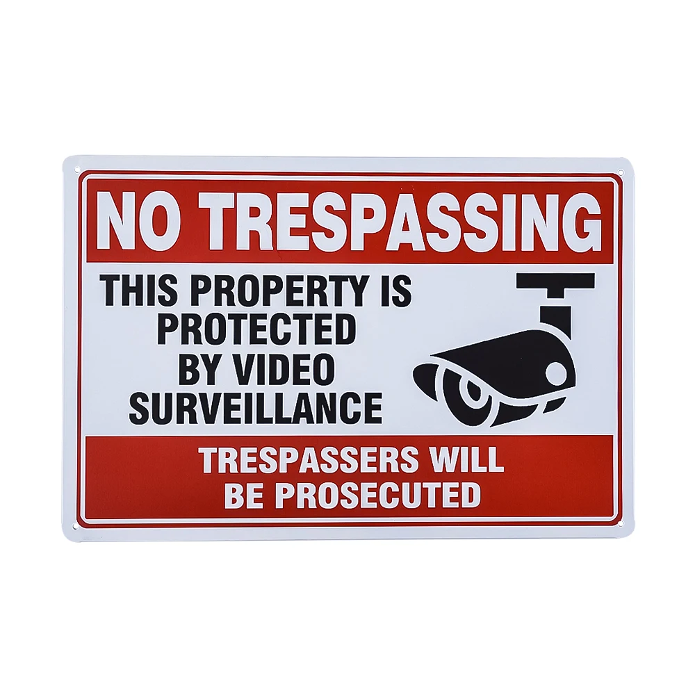 

Private Property No Trespassing Sign, Video Surveillance Sign,Easy to Mount garage sign