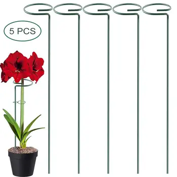 

5PCS Garden Flower Support Plant Support Stakes Plant Stem Flower Support for Flowers Orchid Peony Rose and More