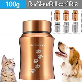 

Gold/Silver Tree Stainless steel Urns Pets Dog Cat Birds Mouse Cremation Ashes Keepsake Casket Columbarium Pets Memorials 100g