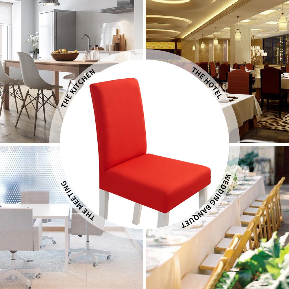 11color 1/2/4pcs Chair Cover Spandex For Wedding Party Elastic Chair Covers Multifunctional Dining Furniture Slipcover Covers