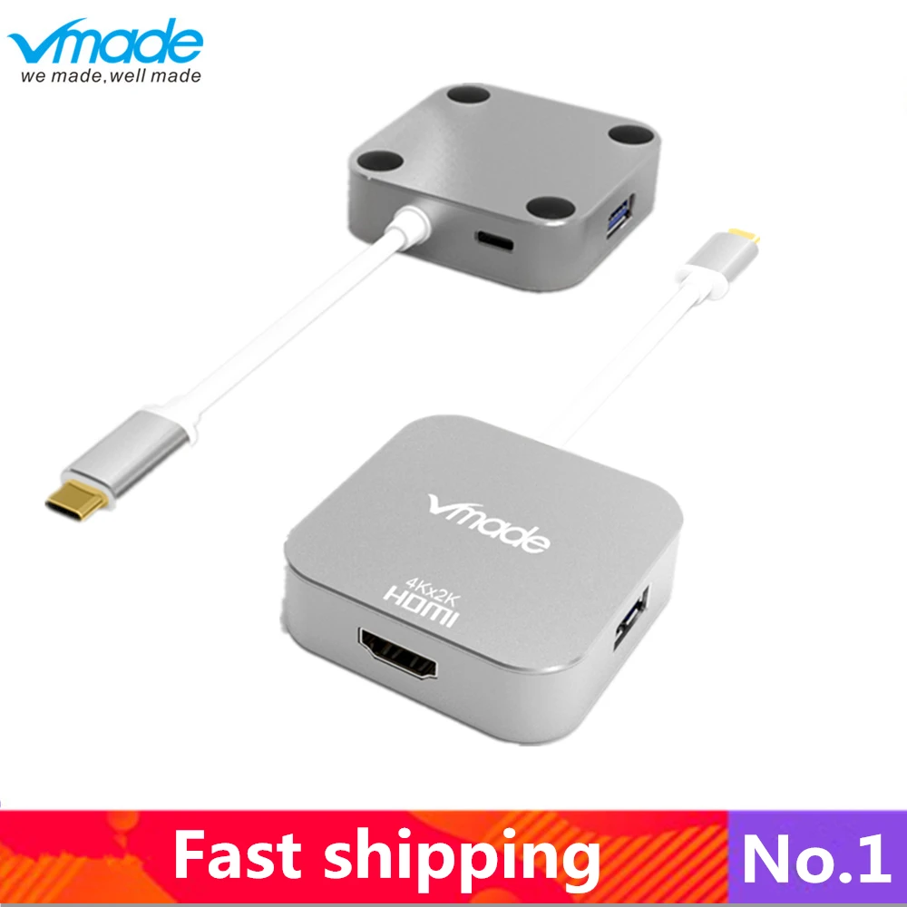 USB C type C к HDMI type C к VGA Аудио адаптер 4 в 1 USB 3,0 USB-C конвертер кабель для ноутбука Macbook Google huawei mate 20
