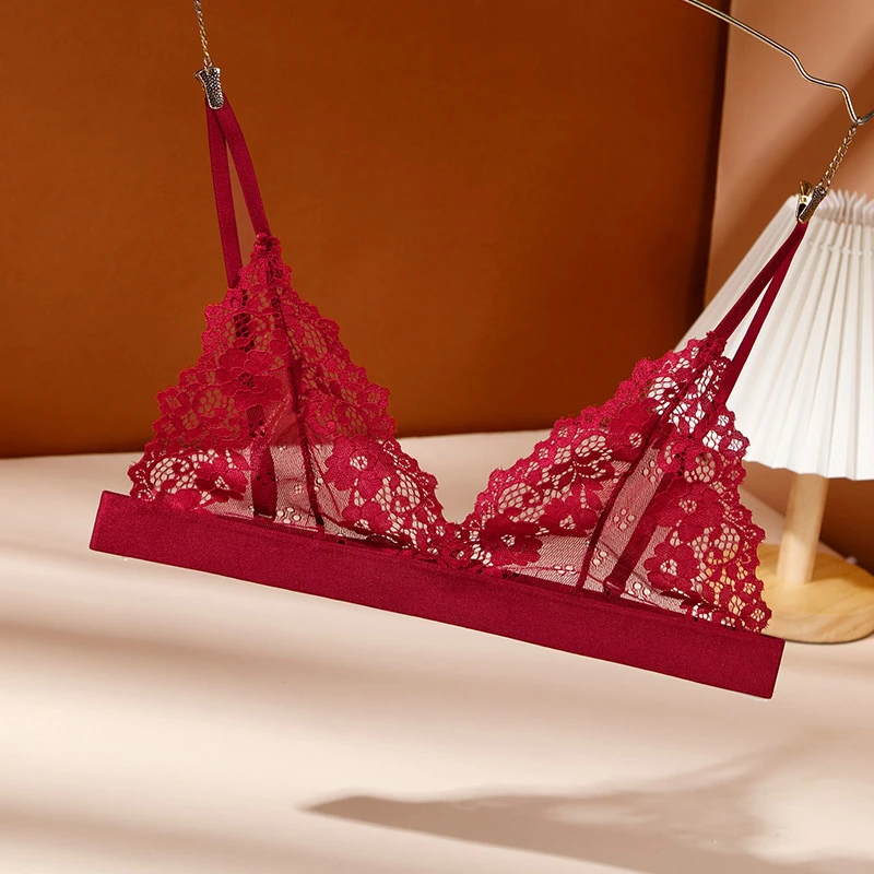 Sexy Bralette Lace Bra Ultra thin Transparent Triangle Bras Wireless