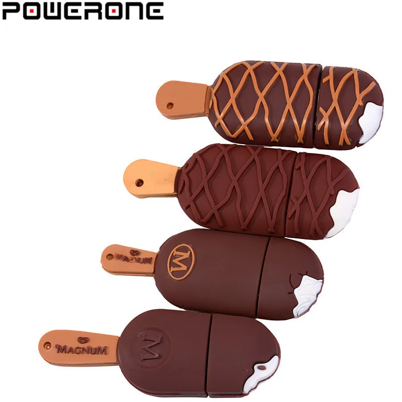 POWERONE Ice cream симпатичный Usb флеш накопитель 64 Гб Флешка 32 16 карта памяти
