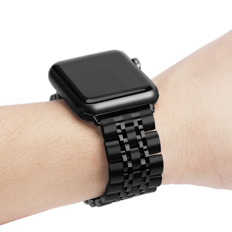 Металлический браслет из нержавеющей стали для Apple Watch 4 5 44 мм 40 ремешок iwatch Series 3 2 1