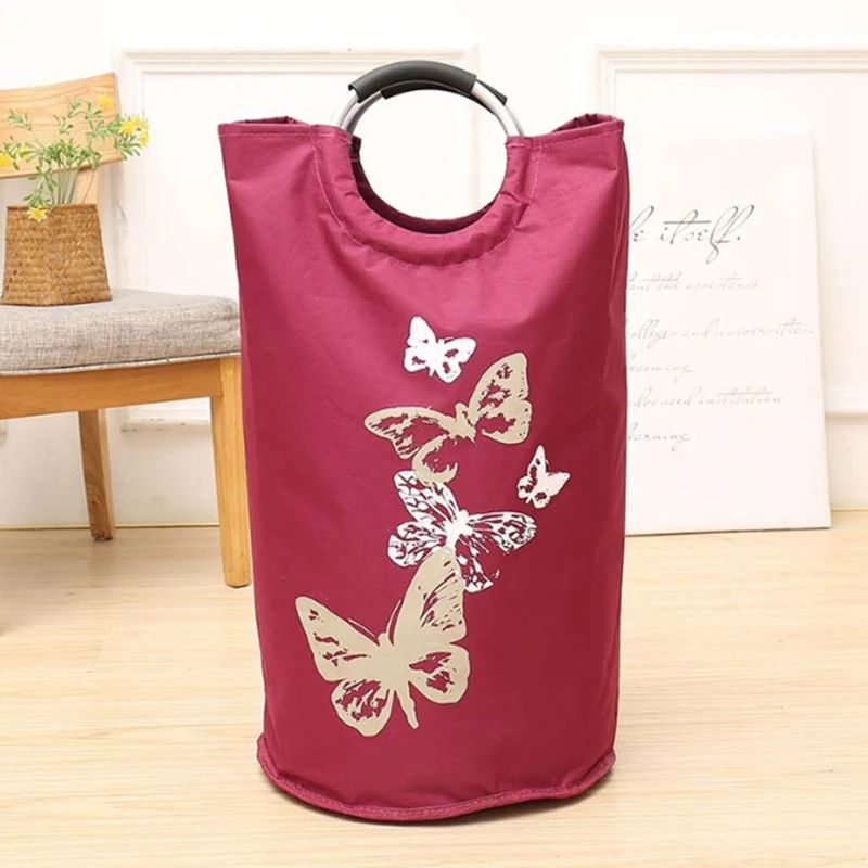 

1Pc Laundry Basket Waterproof Folding Clothes Laundry Hamper Dirty Clothes Organizer Wash Laundry Basket Bag for Bathroom