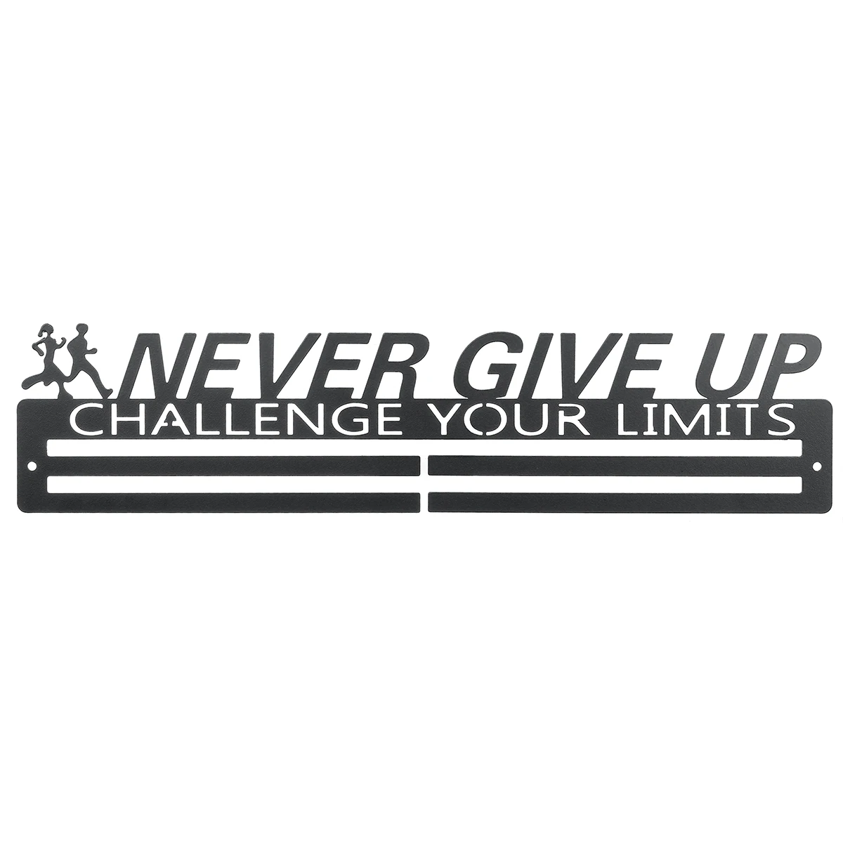 never give up Вдохновляющая медаль Вешалка металлическая медаль держатель спортивная медаль дисплей стойка держать 36+ медали - Цвет: never give up