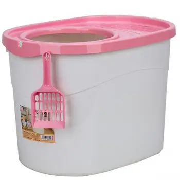 

Cat Sand Pot Semi-closed Large Cat Toilet Anti-splash Cat Dung Pot Cat Products Anti-odor
