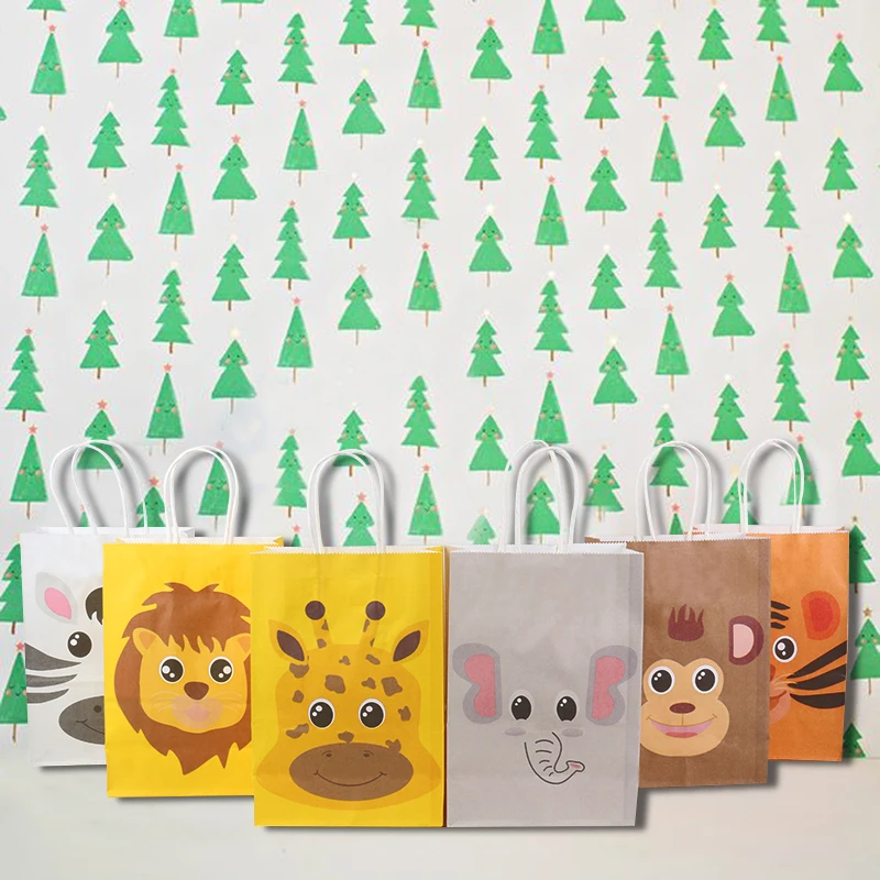 Sacchetti regalo di caramelle per feste di dinosauri ruggito Dino Safari  animali della giungla sacchetto di imballaggio di biscotti sacchetto regalo  forniture di compleanno per bambini Baby Shower - AliExpress