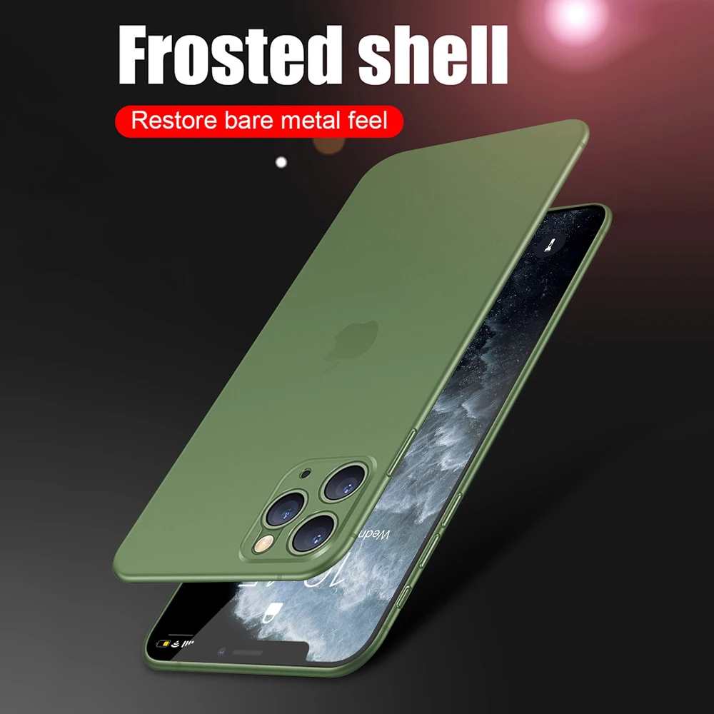Прозрачный ультратонкий защитный матовый чехол для iPhone 11 Pro Max X XS XR 6 6S 7 8 Plus