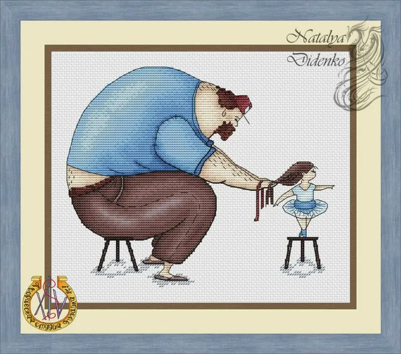 

FF WY Top Quality Lovely Counted Cross Stitch Kit counted embroidery cross stitch Dad series 1