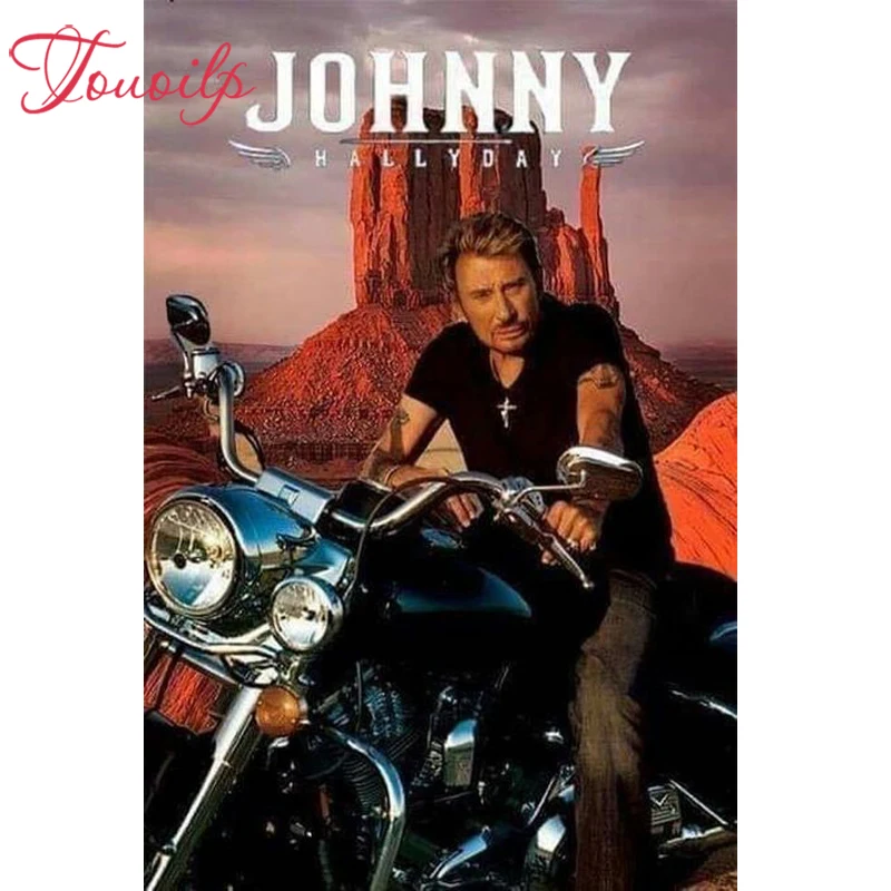Алмазная 5D картина Johnnny Hallyday сделай сам с квадратными и круглыми стразами вышивка
