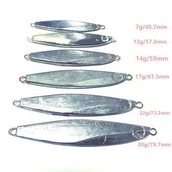 

Ufishing Unpainted Body Jig Bait 1Piece/Lot Artificial Baits 7g 12g 14g 17g 22g 30g Metal Fishing Lures