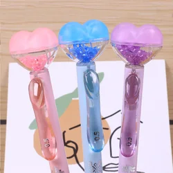 Crayon automatique à pression avec cœur, 0.5/0.7mm, 3 pièces/lot, stylo mécanique créatif avec gomme, fournitures de papeterie scolaire et de bureau Kawaii 
